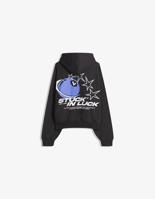 Купить Bershka Худи с капюшоном и принтом