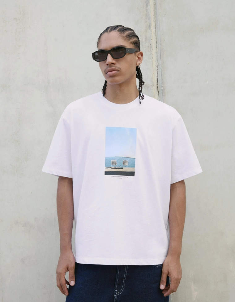 Футболка с короткими рукавами и принтом