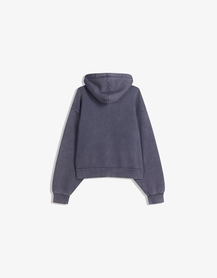 Укороченная толстовка на молнии геометрического кроя