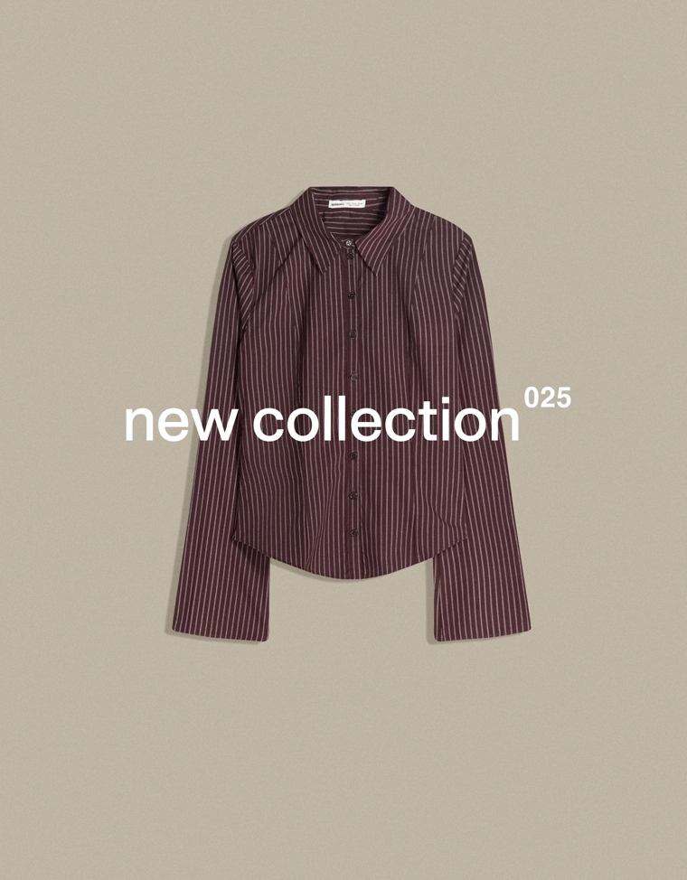 Рубашка облегающего кроя с расклешенными рукавами