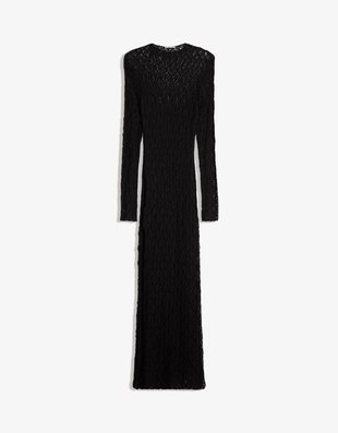 Кружевное платье миди с длинными рукавами- Заказать в России