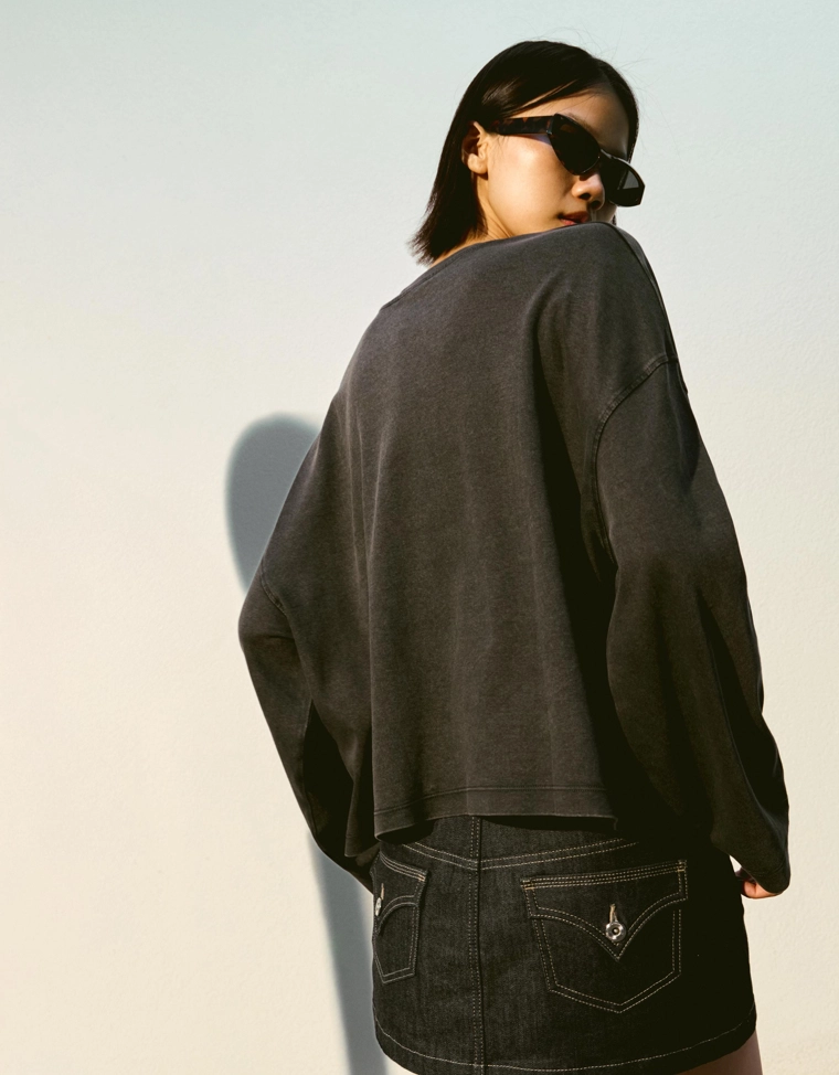 Лонгслив с принтом