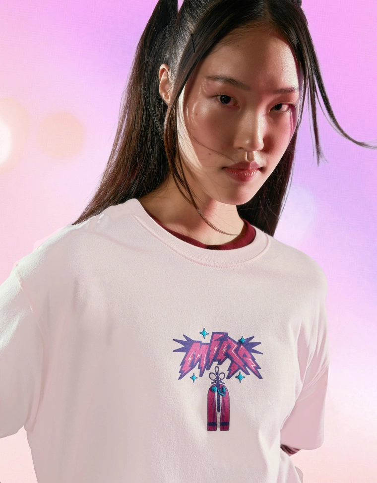 Футболка KPop Demon Hunters Huntr/x с короткими рукавами и принтом