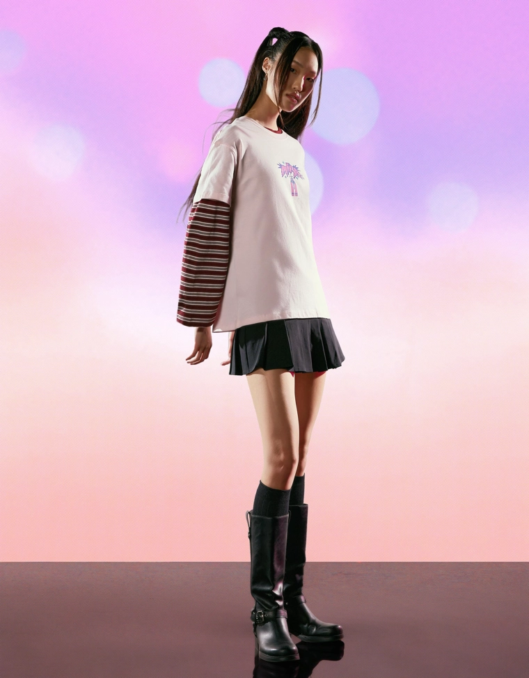 Футболка KPop Demon Hunters Huntr/x с короткими рукавами и принтом