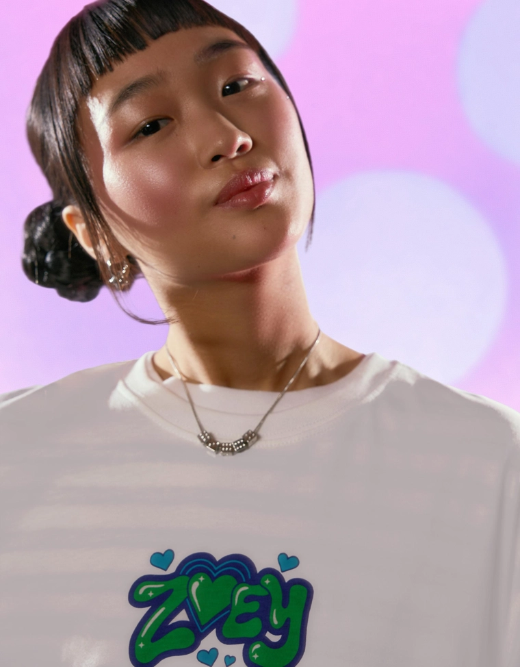 Футболка KPop Demon Hunters Huntr/x с короткими рукавами и принтом