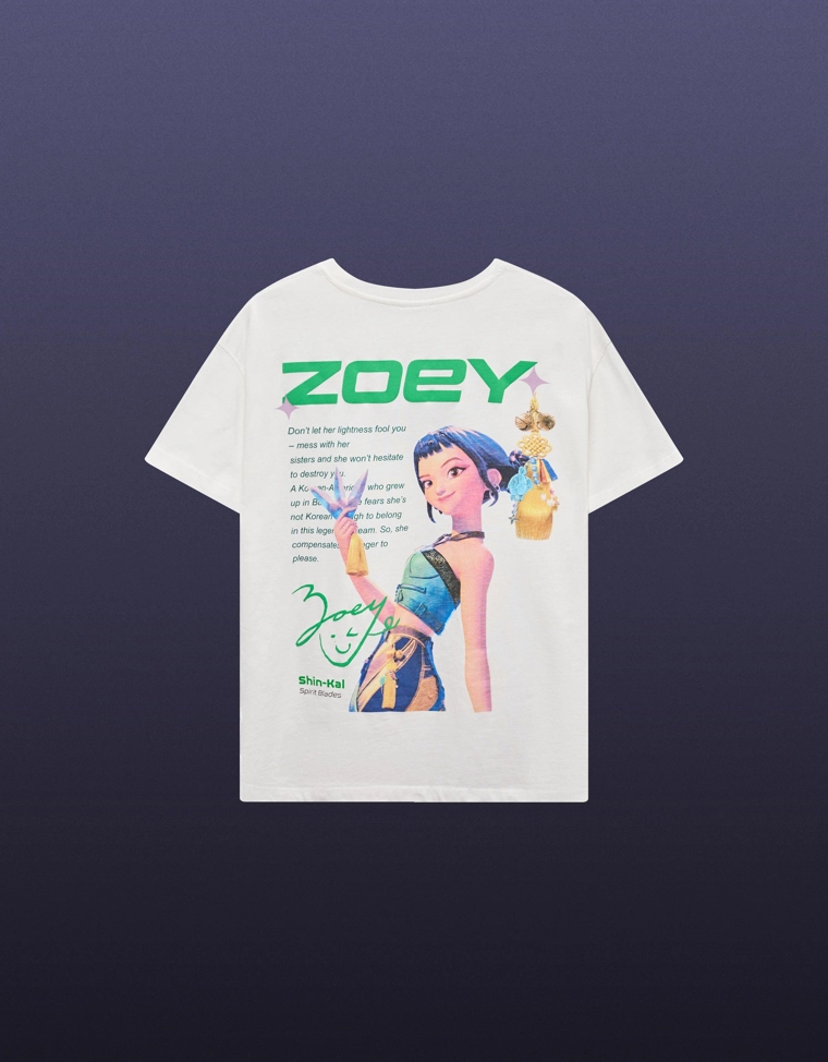 Футболка KPop Demon Hunters Huntr/x с короткими рукавами и принтом