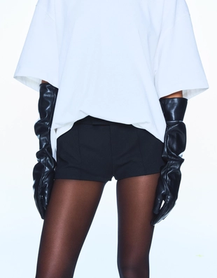 Длинные перчатки из искусственной кожи- Заказать в России