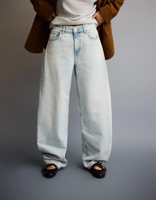 Джинсы BARREL с широкими штанинами- Заказать в России