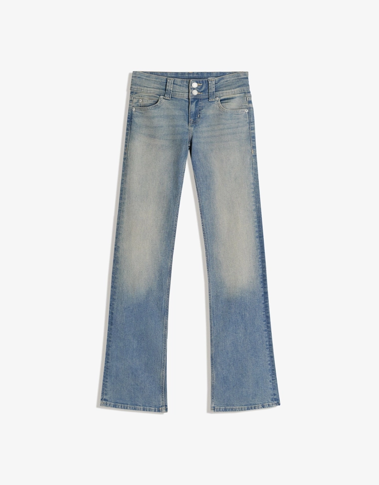 Джинсы bootcut с клапанами