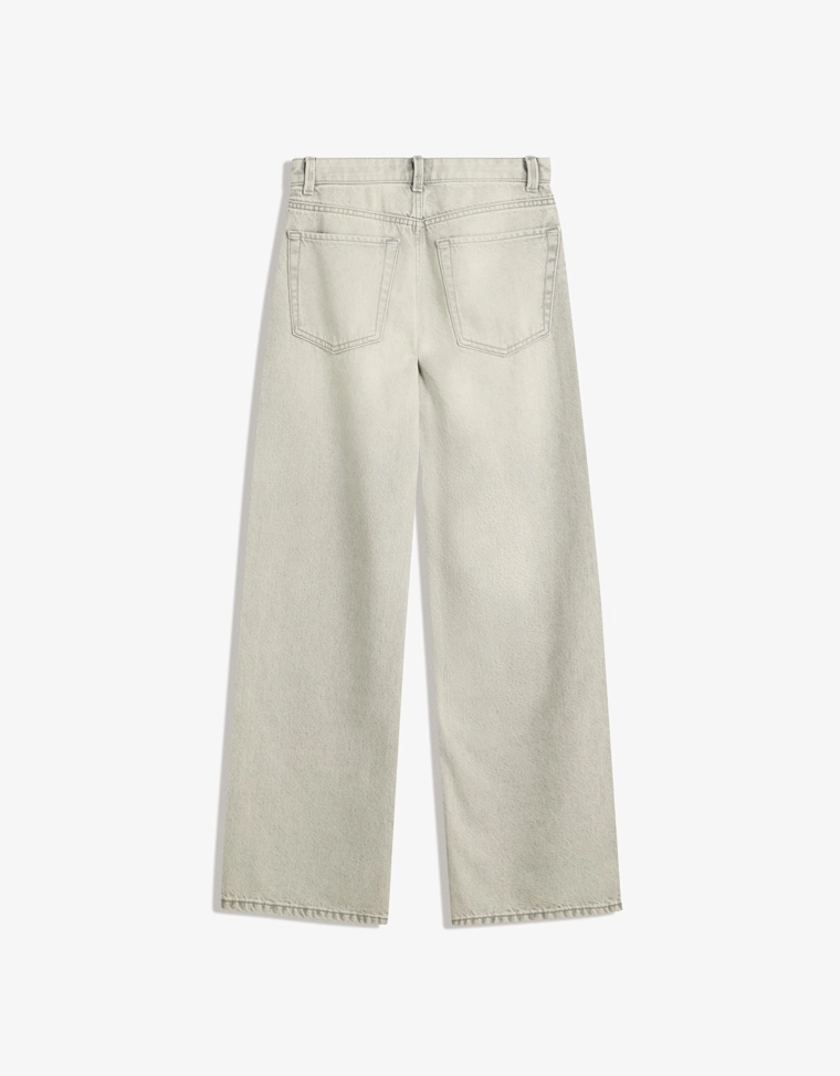 Джинсы прямого кроя с широкими штанинами