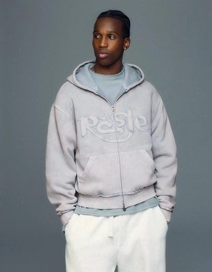 Худи на молнии с вышивкой- Заказать в России