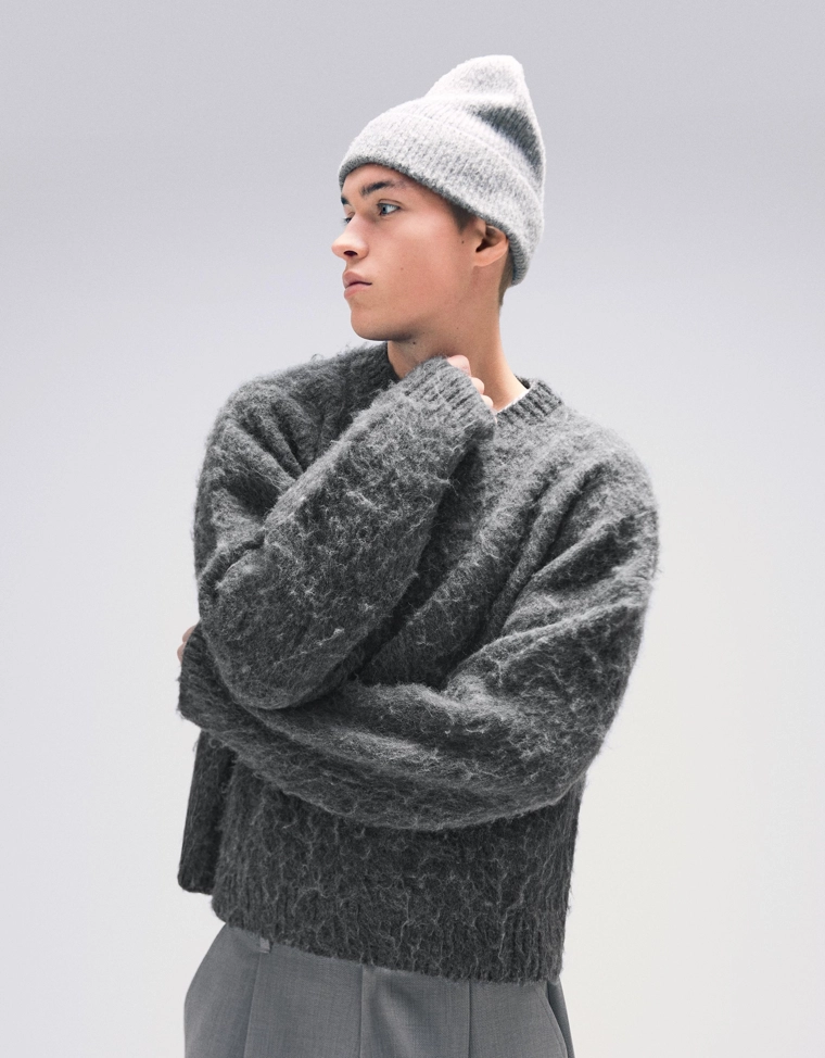 Свитер с начесом