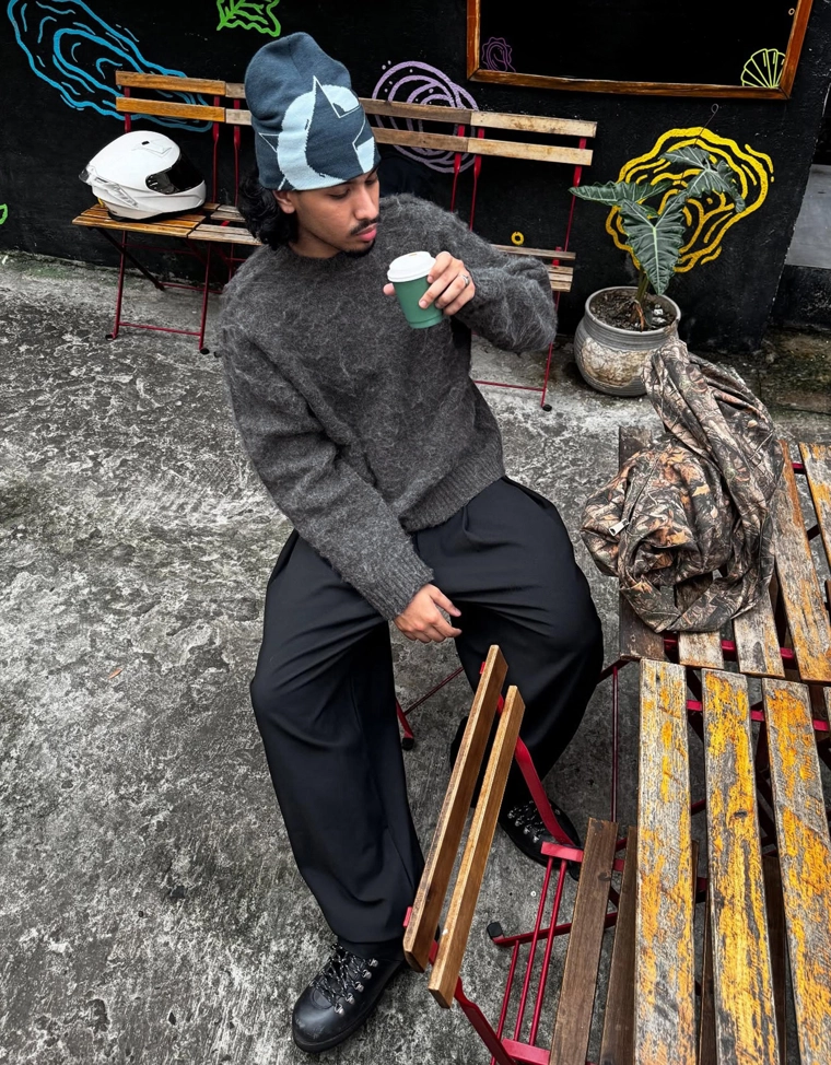 Свитер с начесом