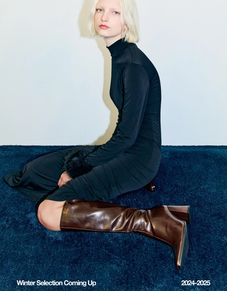 Сапоги на широком каблуке