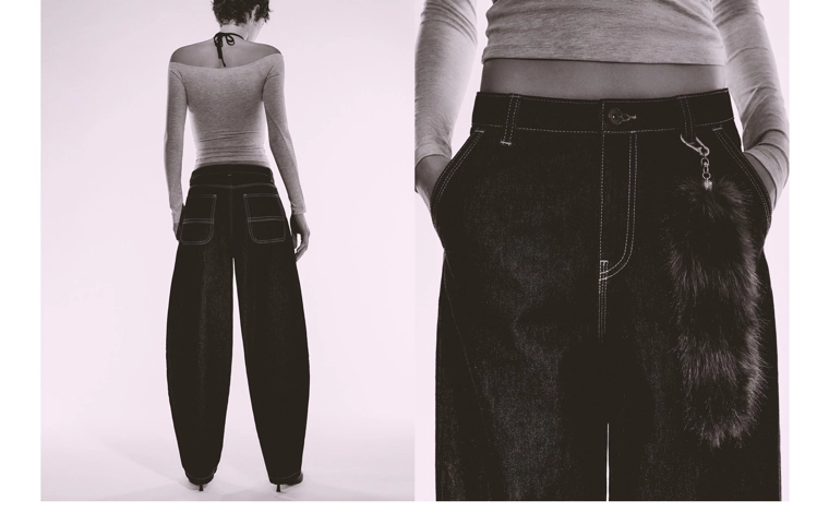 Джинсы бананы свободного кроя