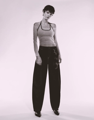 Джинсы бананы свободного кроя- Заказать в России