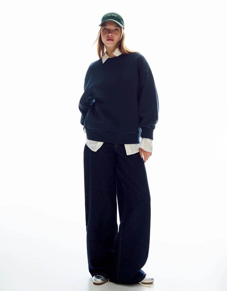 Толстовка оверсайз с карманами