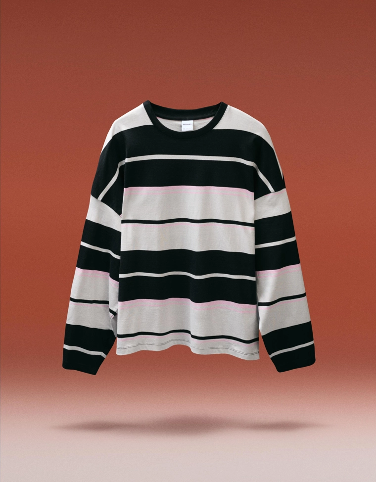 Футболка оверсайз с длинными рукавами