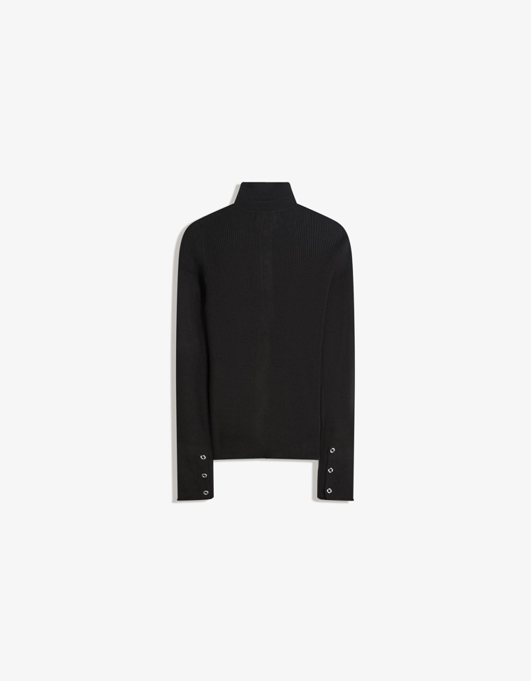 Кардиган из ребристой ткани с застежкой на крючки