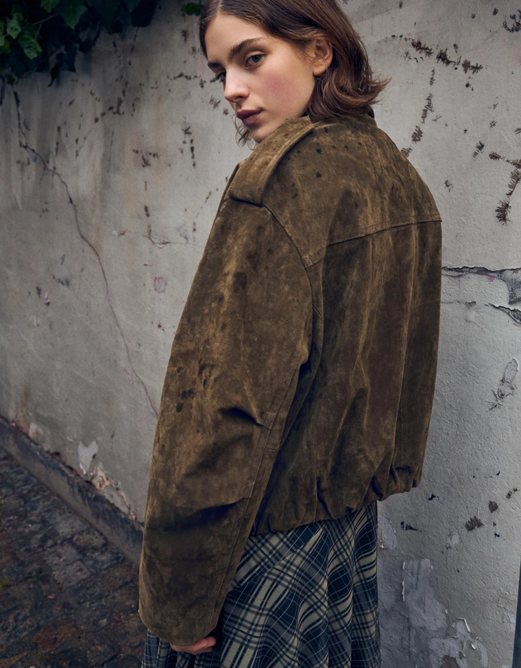 Кожаная и замшевая куртка