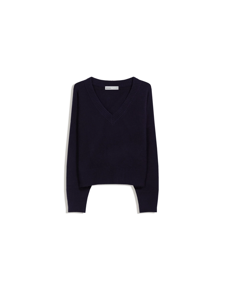 Укороченный джемпер с V-образным вырезом