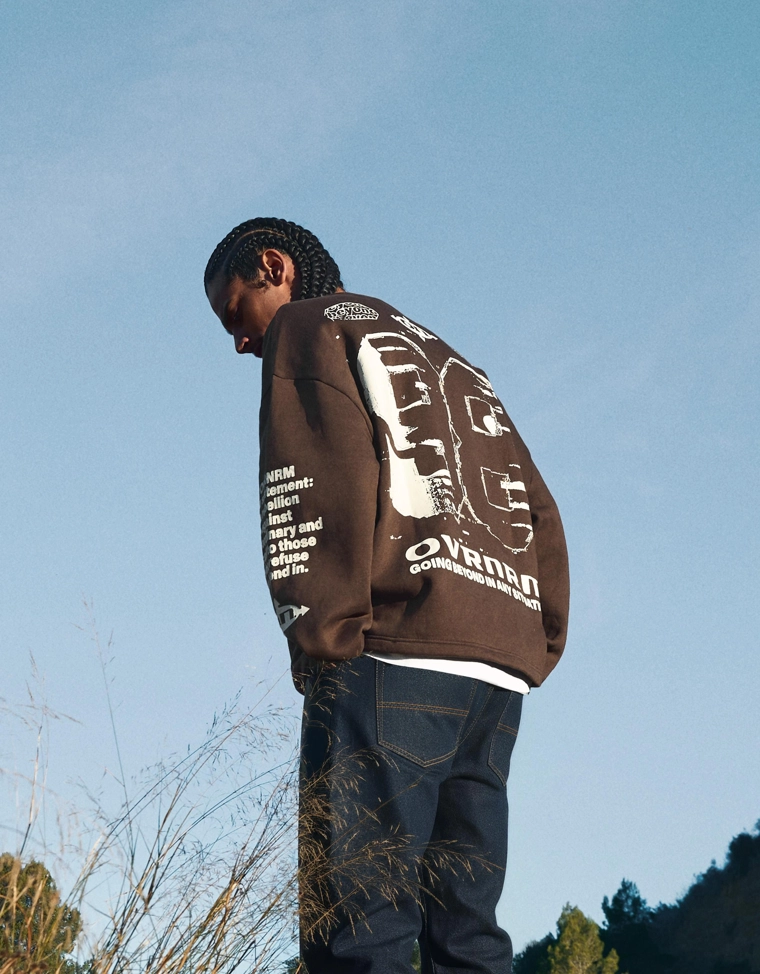 Толстовка оверсайз с принтом