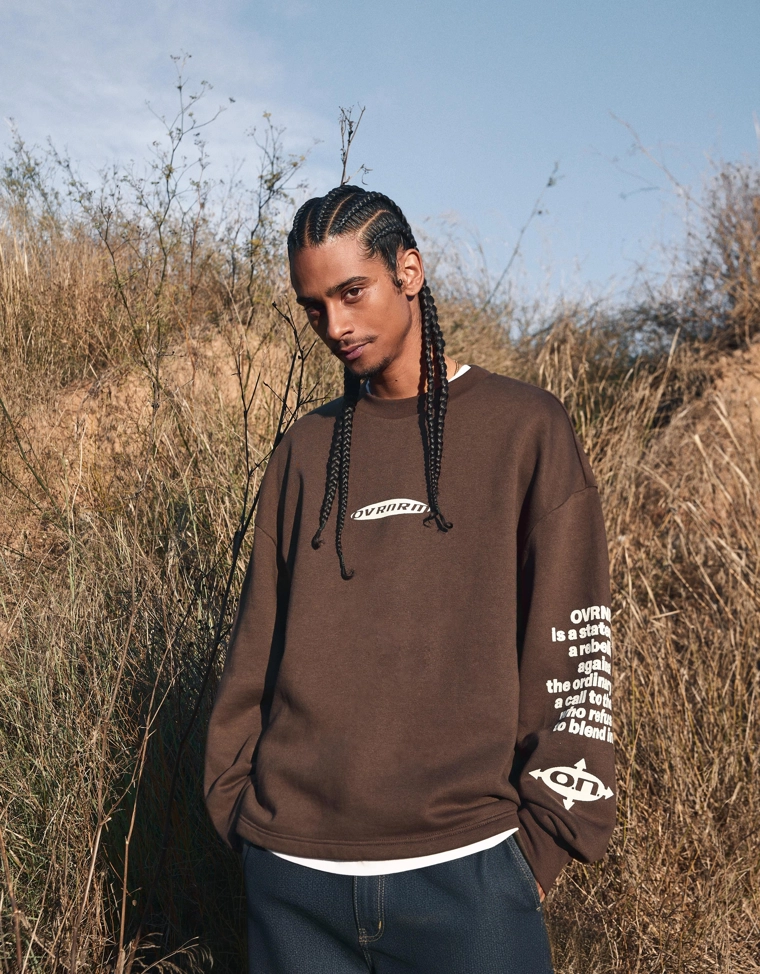 Толстовка оверсайз с принтом