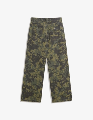 Брюки прямого кроя с принтом- Заказать в России