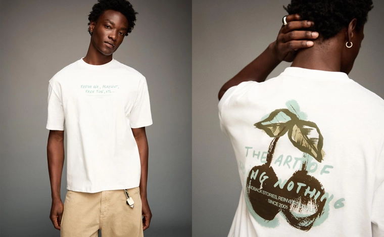 Футболка с короткими рукавами и принтом