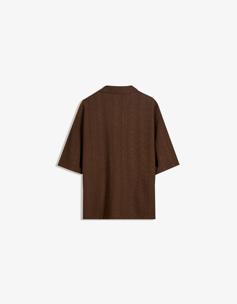 Рубашка с короткими рукавами и вышивкой