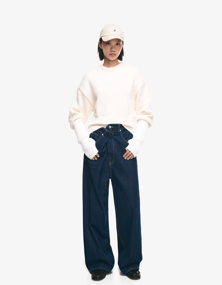 Длинные варежки-митенки