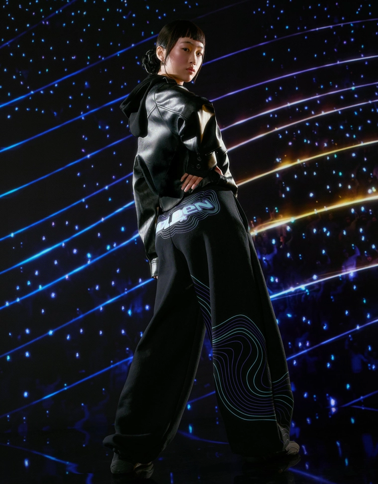 Брюки KPop Demon Hunters Huntr/x barrel из мягкой ткани с принтом