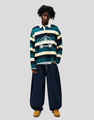 Поло из мягкой ткани с принтом- Заказать в России