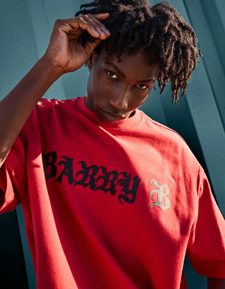 Футболка Barry B геометрического кроя с короткими рукавами и принтом