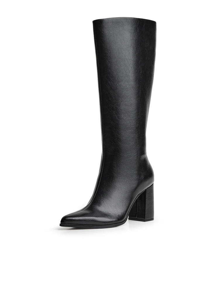 Сапоги на широком каблуке