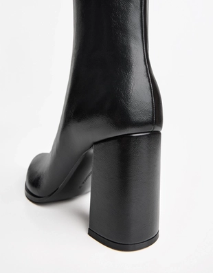 Сапоги на широком каблуке- Заказать в России