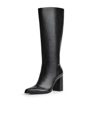 Сапоги на широком каблуке- Заказать в России