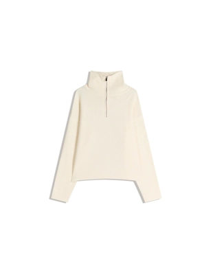 Свитер с высоким воротником и молнией- Заказать в России