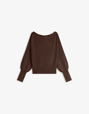 Асимметричный свитер с низом в рубчик- Заказать в России