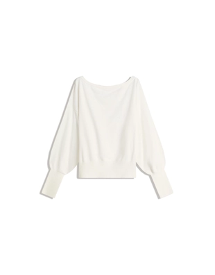 Асимметричный свитер с низом в рубчик- Заказать в России