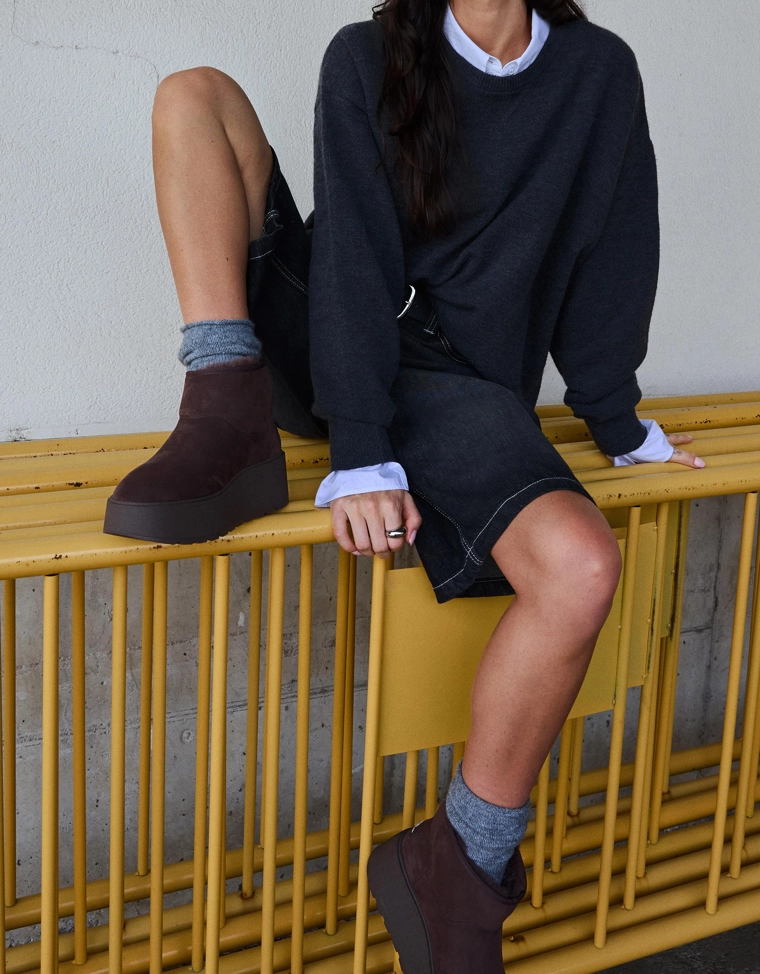 Ботинки на платформе с подкладкой из искусственного меха