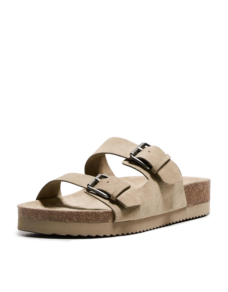 Кожаные сандалии с пряжками