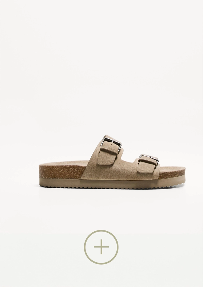 Кожаные сандалии с пряжками