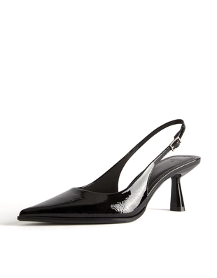 Туфли-мюли на среднем тонком каблуке- Заказать в России