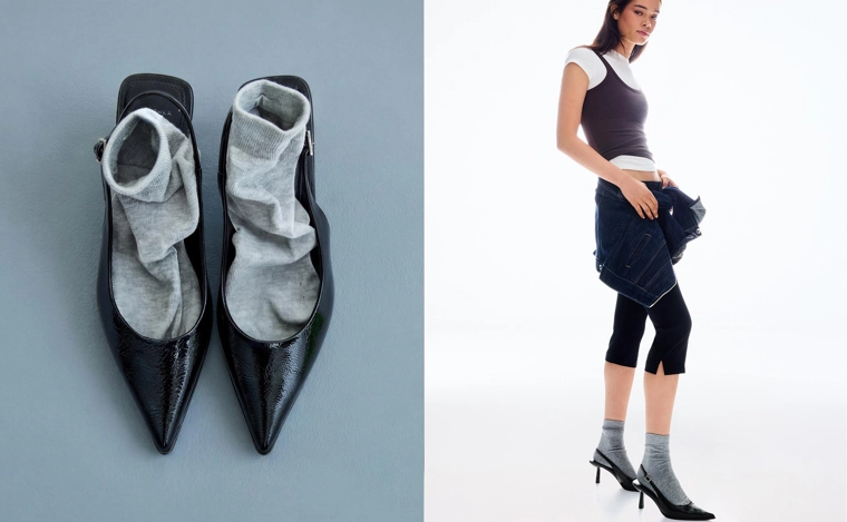 Туфли-мюли на среднем тонком каблуке