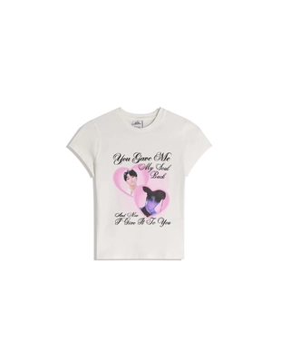 Pink|0870/071 - Bershka Футболка KPOP DEMON HUNTERS SAJA BOYS с короткими рукавами и принтом