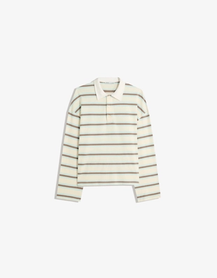 Футболка с длинными рукавами и воротником поло- Заказать в России