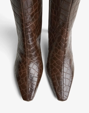 Brown | 1103/664/100 - Bershka HIGH-HEEL ANKLE BOOTS WITH POINTED TOE