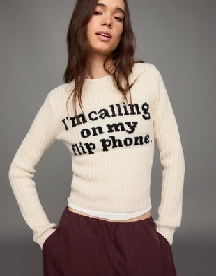 Свитер с принтом- Заказать в России