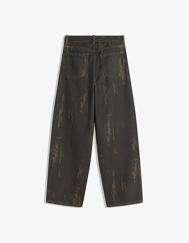 Брюки свободного кроя с принтом